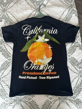 Marshalls Black Tee with Orange Graphic - "California Oranges"